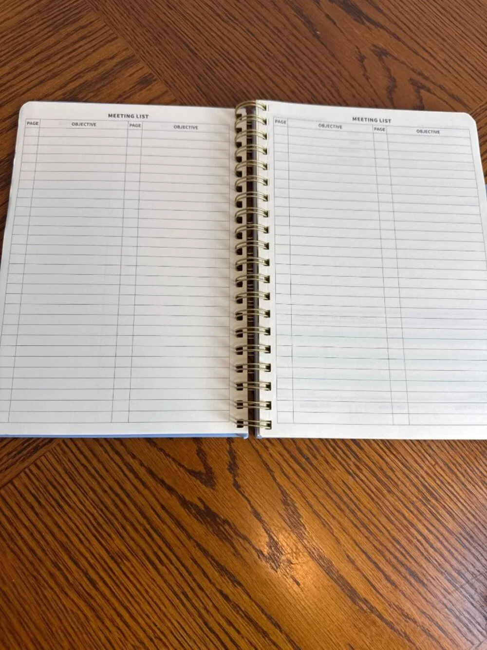 Periwinkle Blue Meeting Minutes Planner Calendar New.